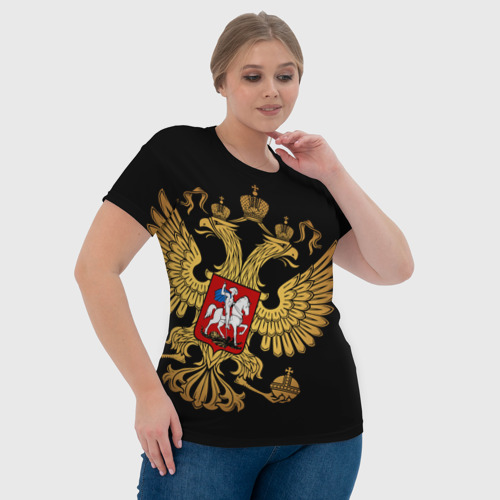 Женская футболка 3D с принтом Россия, фото #4