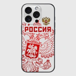 Чехол для iPhone 16 Pro силиконовый с защитой камеры Россия