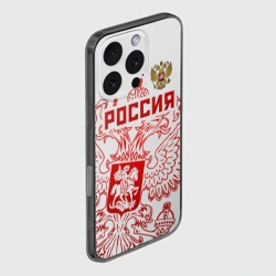 Чехол для iPhone 16 Pro силиконовый с защитой камеры Россия - фото 2