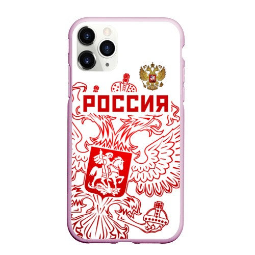 Чехол для iPhone 11 Pro Max матовый Россия, цвет розовый