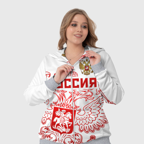 Женский костюм 3D Россия, цвет меланж - фото 7