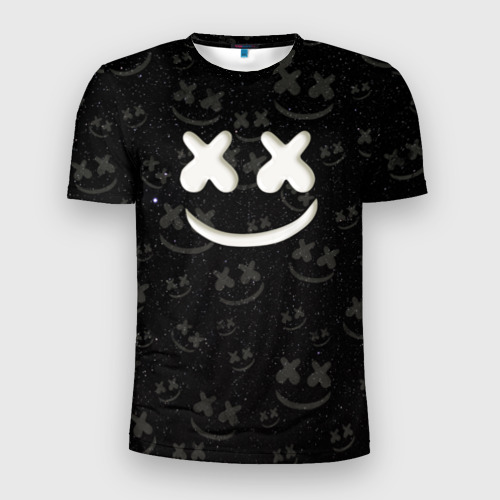 Мужская футболка 3D Slim с принтом Marshmello Cosmos, вид спереди #2