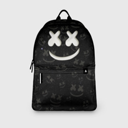 Рюкзак с принтом Marshmello Cosmos pattern для любого человека, вид спереди №3. Цвет основы: белый