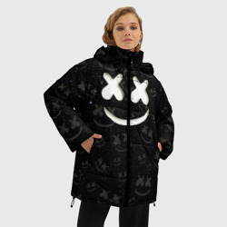 Женская зимняя куртка Oversize Marshmello Cosmos pattern - фото 2