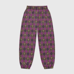Женские джоггеры оверсайз 3D Killer Queen бордовый паттерн