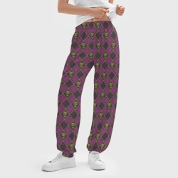 Женские джоггеры оверсайз 3D Killer Queen бордовый паттерн - фото 2