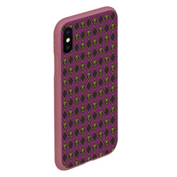 Чехол для iPhone XS Max матовый Killer Queen бордовый паттерн - фото 2