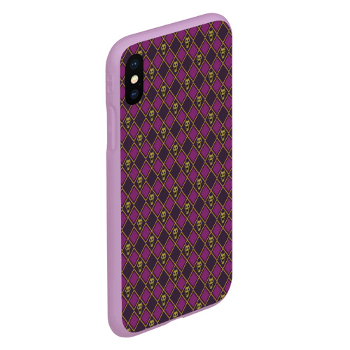 Чехол для iPhone XS Max матовый Killer Queen бордовый паттерн, цвет сиреневый - фото 3