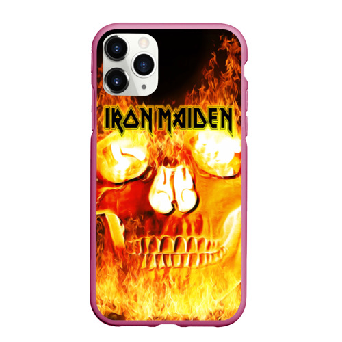 Чехол для iPhone 11 Pro матовый Iron Maiden, цвет малиновый