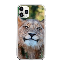 Чехол для iPhone 11 Pro Max матовый Улыбка львицы