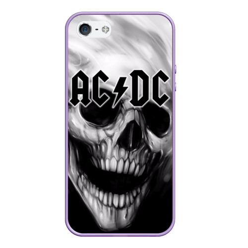 Чехол для iPhone 5/5S матовый AC/DC, цвет светло-сиреневый