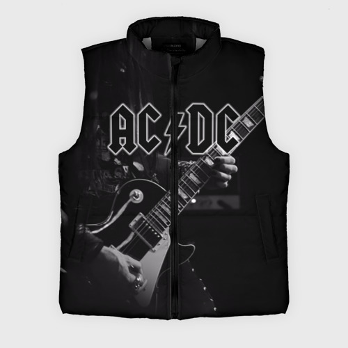 Мужской жилет утепленный 3D AC/DC, цвет светло-серый