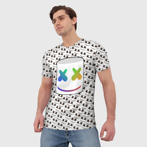 Мужская футболка 3D Маршмелло, цвет 3D печать - фото 3