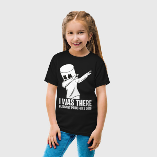 Детская футболка хлопок Marshmello, цвет черный - фото 5