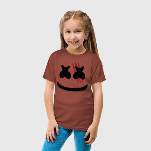 Детская футболка хлопок Ведьмак Маршмеллоу, цвет кирпичный - фото 5