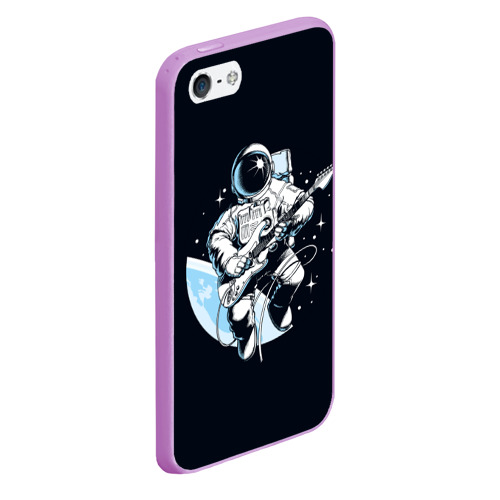 Чехол для iPhone 5/5S матовый Space rock, цвет сиреневый - фото 3