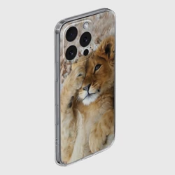 Чехол для iPhone 16 Pro Max силиконовый с защитой камеры Львенок - фото 2