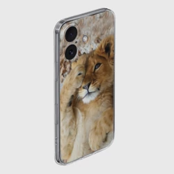 Чехол для iPhone 16 силиконовый с защитой камеры Львенок - фото 2