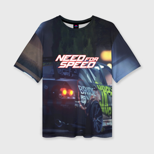 Женская футболка oversize 3D NFS, цвет 3D печать