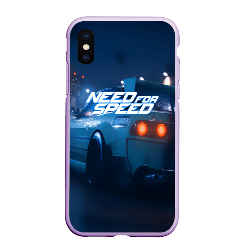 Чехол для iPhone XS Max матовый Need for Speed, цвет сиреневый