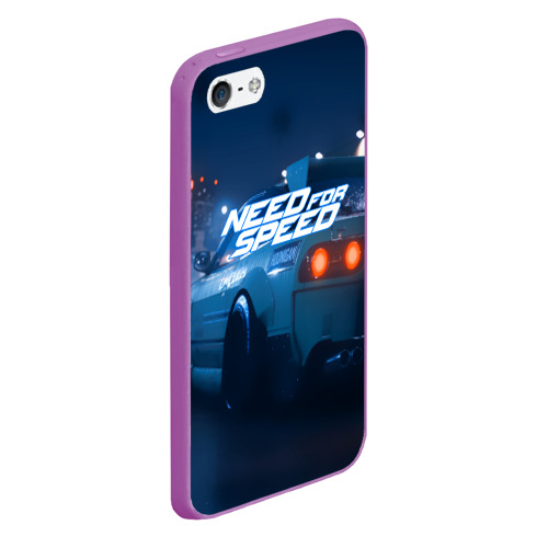 Чехол для iPhone 5/5S матовый Need for Speed, цвет фиолетовый - фото 3