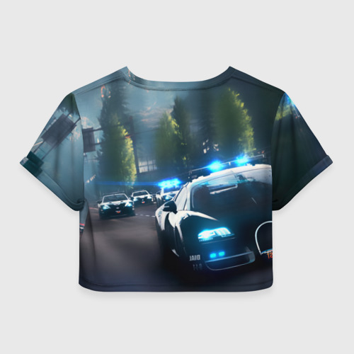 Женская футболка Crop-top 3D Need for Speed, цвет 3D печать - фото 2