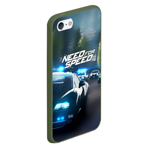 Чехол для iPhone 5/5S матовый Need for Speed, цвет темно-зеленый - фото 3