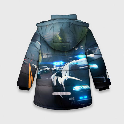 Зимняя куртка для девочек 3D Need for Speed, цвет черный - фото 2