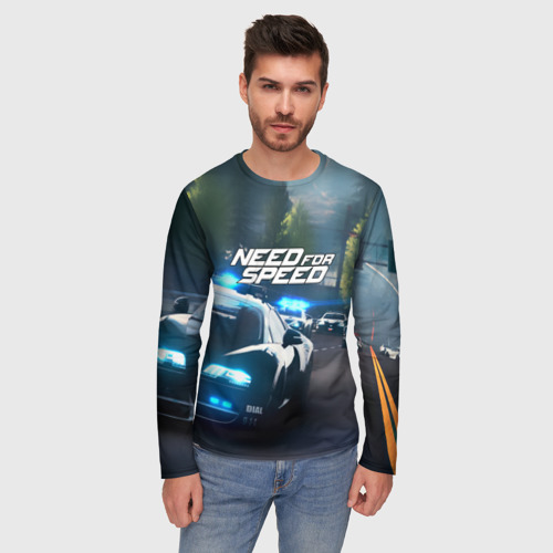 Мужской лонгслив 3D Need for Speed, цвет 3D печать - фото 3