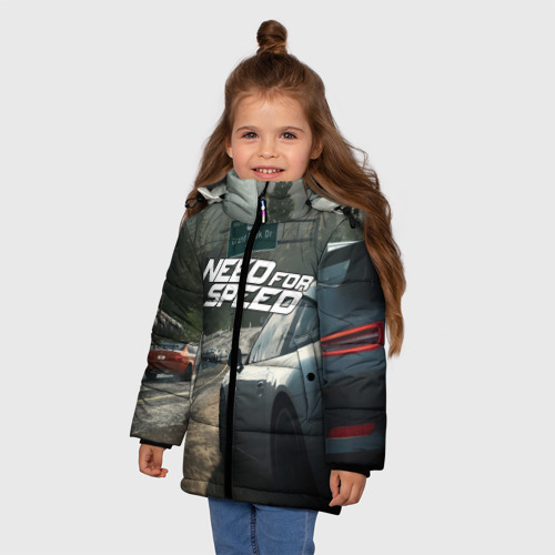 Зимняя куртка для девочек 3D NFS MW, цвет красный - фото 3