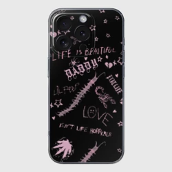 Чехол для iPhone 16 Pro Max силиконовый с защитой камеры LIL Peep - Life Is Beautiful