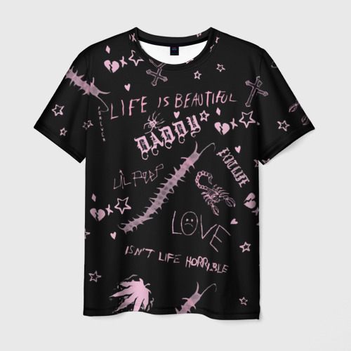 Мужская футболка 3D LIL PEEP - Life Is Beautiful Фото 01 Мужская футболка 3D LIL PEEP - Life Is Beautiful Фото 01