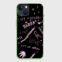 Чехол для iPhone 14 LIL Peep - Life Is Beautiful