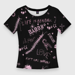 Женская футболка 3D Slim LIL Peep - Life Is Beautiful