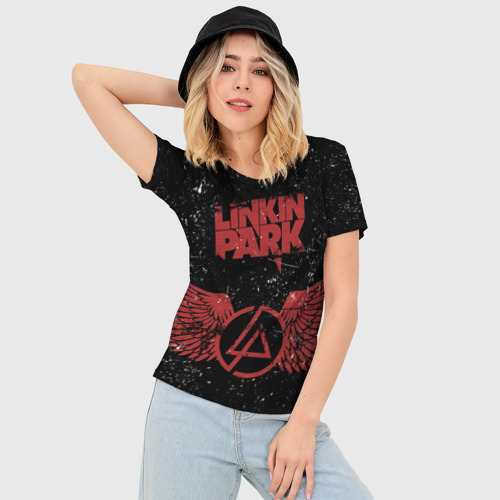 Женская футболка 3D Slim Linkin Park, цвет 3D печать - фото 3