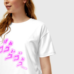 Женская футболка хлопок Oversize JoJo - фото 2