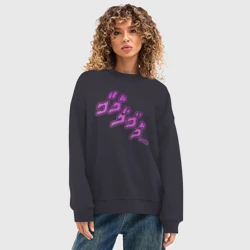 Женский свитшот oversize без начеса хлопок JoJo - фото 2