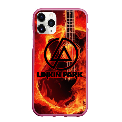 Чехол для iPhone 11 Pro матовый с принтом Linkin Park, вид спереди #2