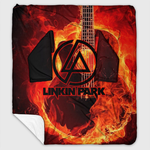 Плед с рукавами с принтом Linkin Park, вид спереди #2