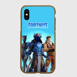 Чехол для iPhone XS Max матовый Fortnite winter season
