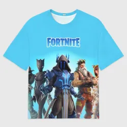 Женская футболка oversize 3D Fortnite winter season