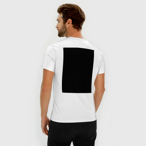 Мужская футболка хлопок Slim с принтом Кефир Fortnite (Новобранец), вид сзади #2