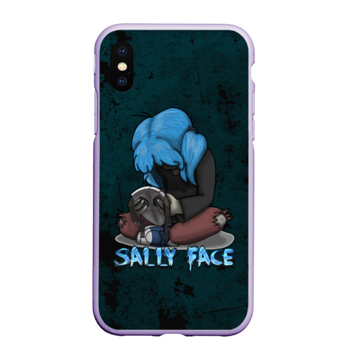 Чехол для iPhone XS Max матовый Sally Face, цвет светло-сиреневый