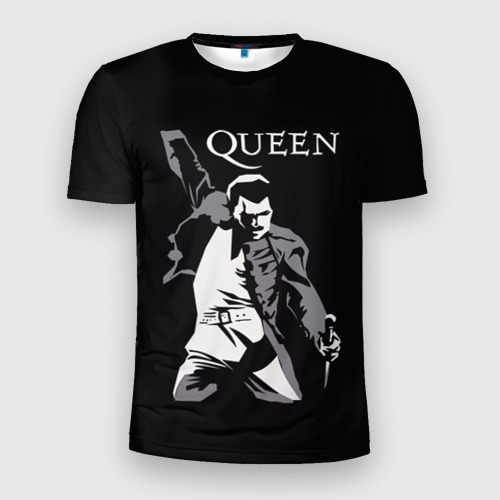 Мужская футболка 3D Slim с принтом Queen, вид спереди #2