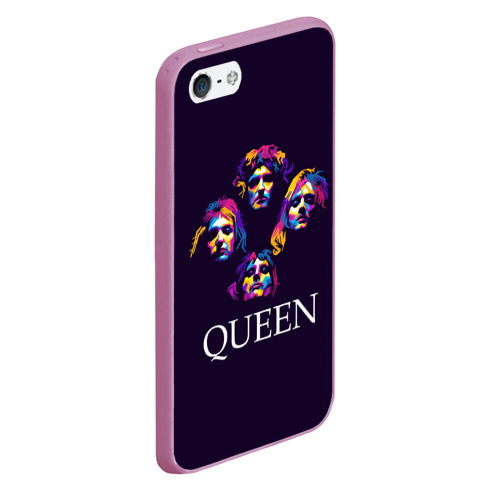 Чехол для iPhone 5/5S матовый Queen, цвет розовый - фото 3