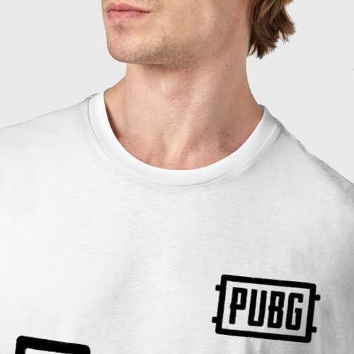 Мужская футболка хлопок PUBG | ПАБГ, цвет белый - фото 6