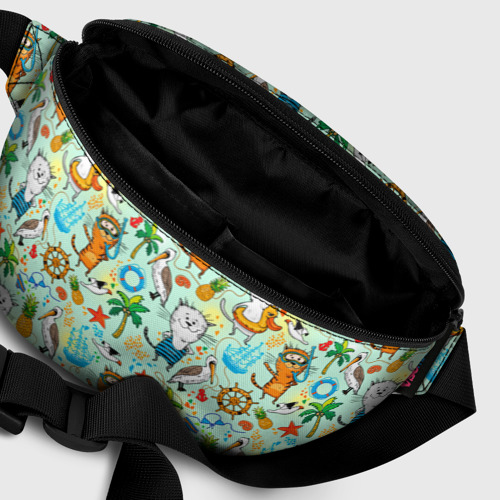 Поясная сумка 3D с принтом Коты на отдыхе, фото #6