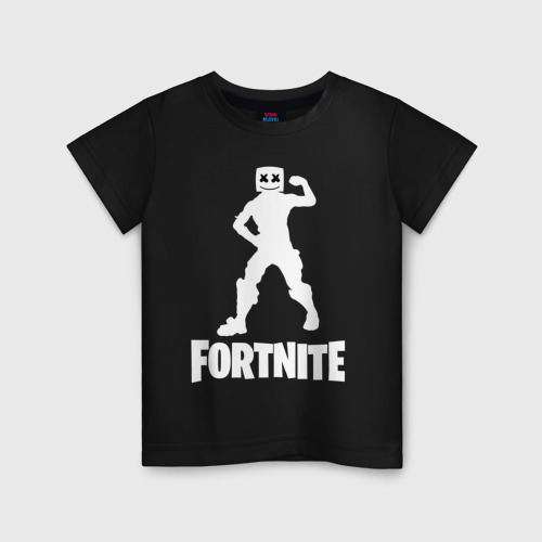 Детская футболка хлопок Fortnite x Marshmello