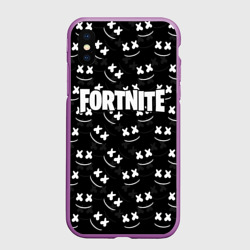 Чехол для iPhone XS Max матовый Fortnite x Marshmello