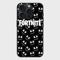 Чехол силиконовый для Apple iPhone 15 Pro матовый Fortnite x Marshmello